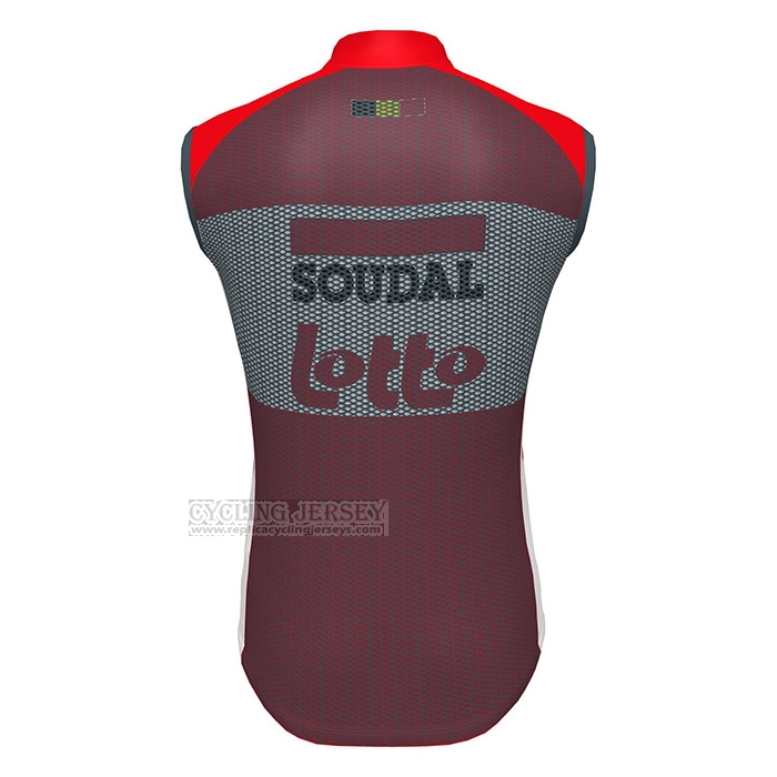 2022 Wind Vest Lotto Soudal Red Short Sleeve and Bib Short